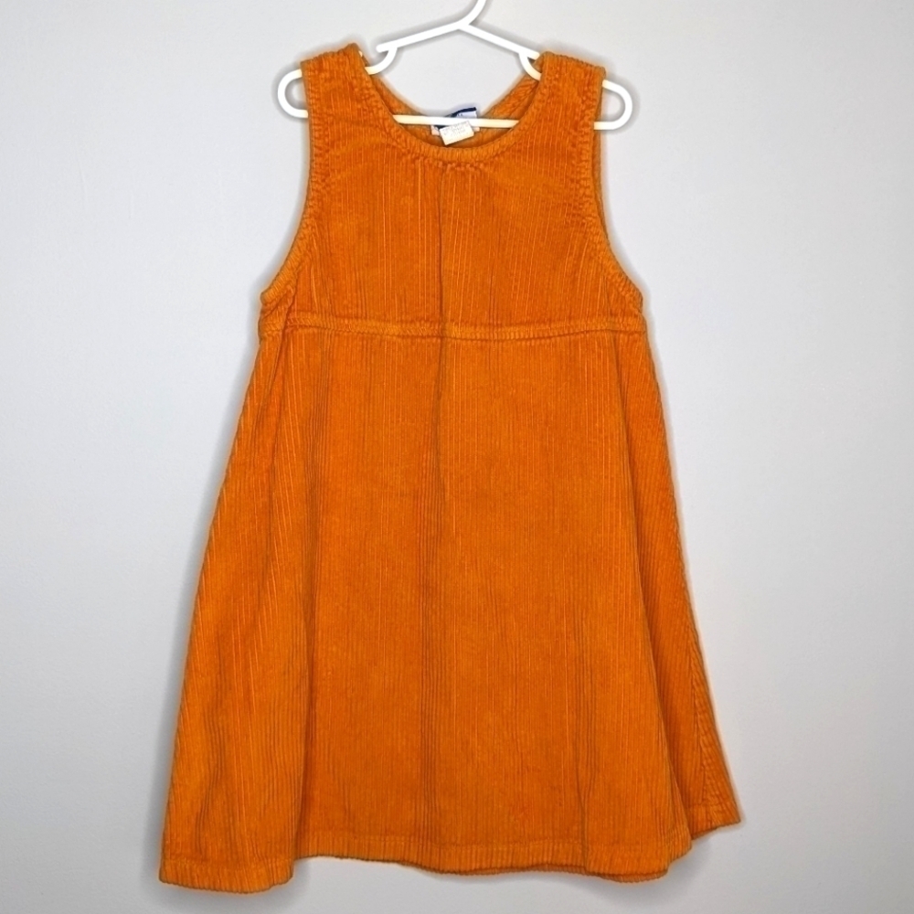 Vintage Flap Happy Wee Winter Woolies Corduroy Orange Jumper Dress 7